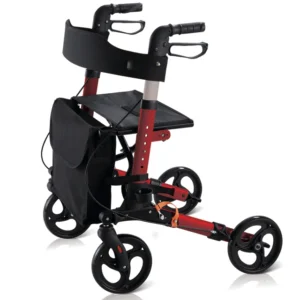Compact GIMA – Rollator compatto pieghevole con portabastone