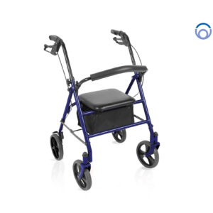 Rollator Pieghevole in Acciaio con Seduta Imbottita e Schienale Moretti Teti