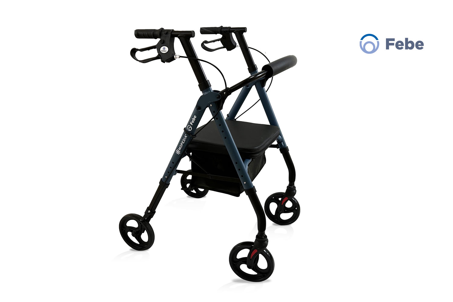 Rollator con Seduta Regolabile in Altezza Doppia Regolazione in Alluminio Moretti Febe